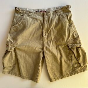 OTB One Tough Brand Vintage Shorts Mens 40 Tan Cargo Utility Outdoor Y2K